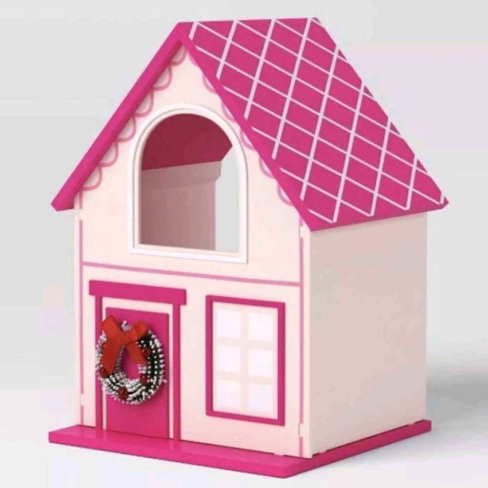 New Target FEATHERLY FRIENDS Christmas Pink Wood House Wondershop, 2024